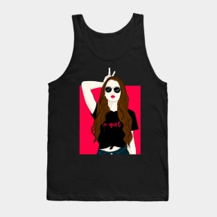 egirl aesthetic anime e-girl aesthetic dark goth Tank Top